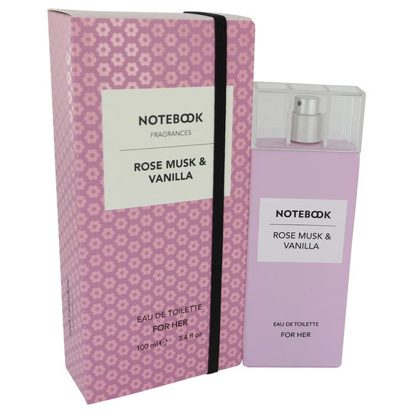 Notebook Rose Musk & Vanilla Eau De Toilette Spray By Selectiva SPA for Women 3.4 oz