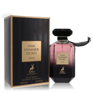 Pink Shimmer Secret Oud Eau De Parfum Spray (Unisex) By Maison Alhambra for Women 3.4 oz