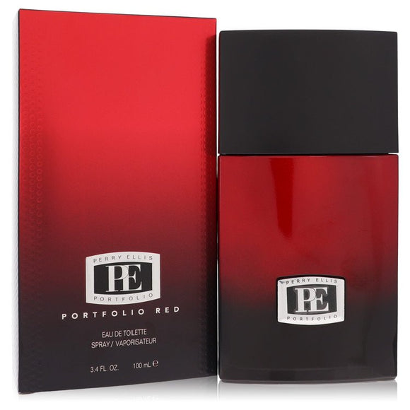 Portfolio Red Eau De Toilette Spray By Perry Ellis for Men 3.4 oz