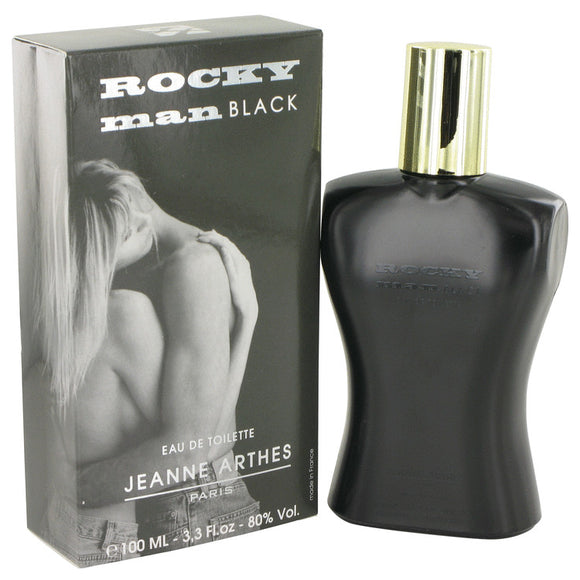 Rocky Man Black Eau De Toilette Spray By Jeanne Arthes for Men 3.3 oz