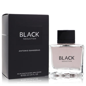 Seduction In Black Eau De Toilette Spray By Antonio Banderas for Men 3.4 oz