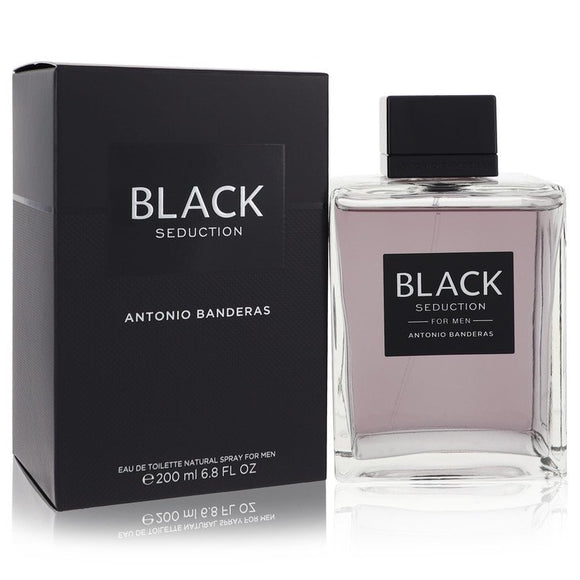 Seduction In Black Eau De Toilette Spray By Antonio Banderas for Men 6.8 oz