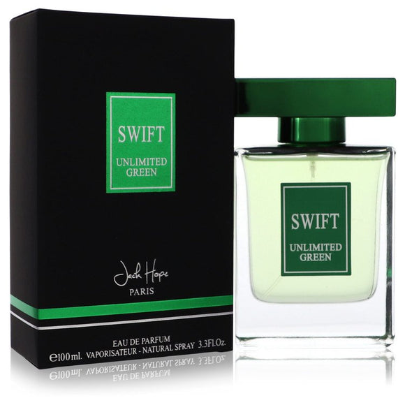 Swift Unlimited Green Eau De Parfum Spray By Jack Hope for Men 3.3 oz