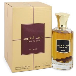 Taraf Al Oud Eau De Parfum Spray (Unisex) By Nusuk for Men 3.4 oz