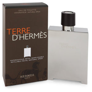 Terre D'hermes Eau De Toilette Spray Refillable (Metal) By Hermes for Men 5 oz