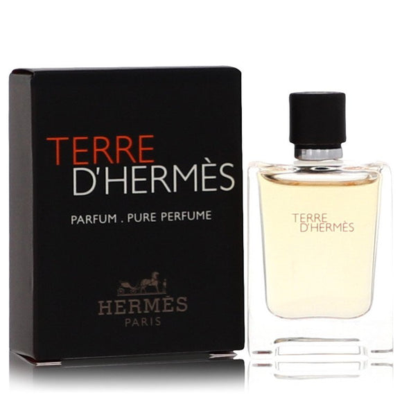 Terre D'hermes Mini Pure Perfume By Hermes for Men 0.17 oz