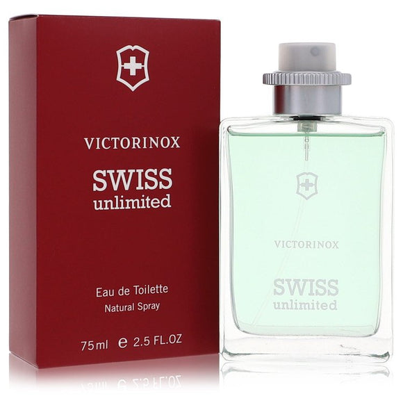 Swiss Unlimited Eau De Toilette Spray By Victorinox for Men 2.5 oz