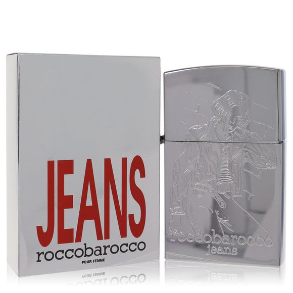 Roccobarocco Silver Jeans Eau De Toilette Spray (new packaging) By Roccobarocco for Women 2.5 oz