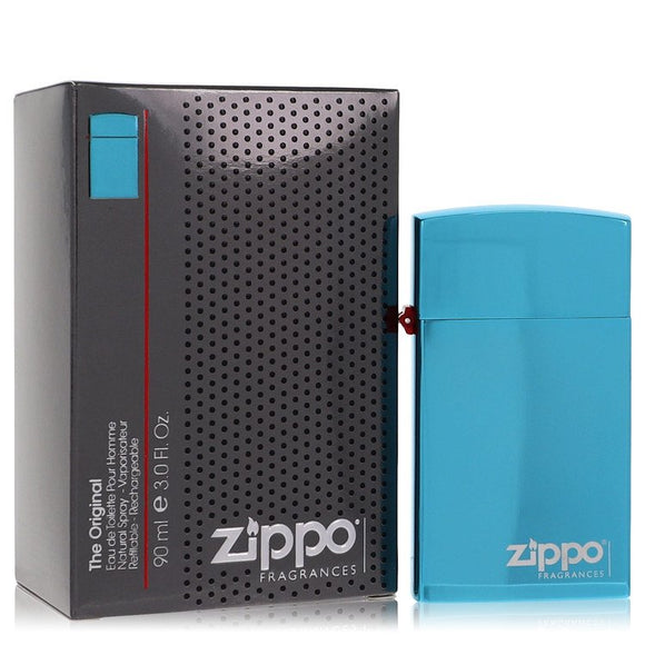 Zippo Blue Eau De Toilette Refillable Spray By Zippo for Men 3 oz